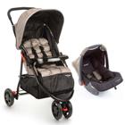 Conjunto Travel System Delta Duo Pro Bege Grid - Voyage