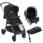 Conjunto Travel System Lui Preto Cobre E Base Isofix