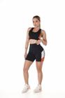 Conjunto Tri-Fusion Shorts Fitness Feminino Academia - Força do Sol