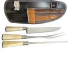 Conjunto Triplo 8” em Aço Inox Cabo de Osso