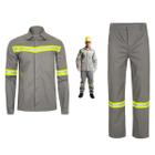 Conjunto Uniforme EPI Nr10 Segurança do Trabalho Faixa Refletiva Mecanico Eletricista Construção Obra Serviço