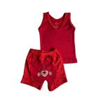 Conjunto Verão p/ Bebê Star Kids Blusa c/ Short Malha Fresca