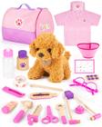 Conjunto veterinário de brinquedo Pretend Play Lilkisthk Wooden Doctor Kit de 3 anos ou mais