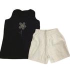 Conjunto Vrasalon Fem Infantil Preto e Cru