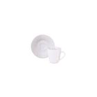 Conjunto Xícara Pires Café Tramontina Grid Porcelana Decorada 70ml