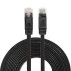 Conjuntos de acessórios de computador 7.6m cat6 ultrafino flat ethernet rede lan cabo patch lead rj45 preto