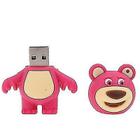 Conjuntos de acessórios de computador forma de urso marrom disco flash usb de silicone especial para todos os tipos de presentes do dia do festival magenta 4gb