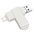 Conjuntos de acessórios de computador s31 3 em 1 16gb micro usb 2.0+usb-c tipo-c+interface de 8 pinos metal twister flash disk prata