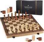 Jogo de tabuleiro de xadrez de madeira de qualidade conjunto de jogo de  xadrez de madeira maciça peças de xadrez internacional mesa de café xadrez  tabuleiro de xadrez de madeira 410 *
