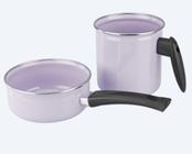 Conjuto papeiro e leiteira metallouça - lilas