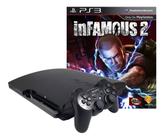 Console PS3 Slim 320gb Infamous 2 Cor Charcoal Black