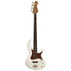 Contrabaixo Aria PRO II 313-MK2 Detroit 4 Cordas OPEN-PORE White