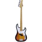 Contrabaixo Tagima TW-66 SB C/WH TW Series Precision Bass Passivo Sunburst C/ Escala Clara e Escudo Branco