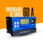 Controlador De Carga Para Painel Solar 60A Usb 12/24V Pwm