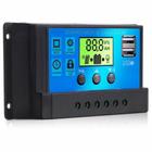 Controlador de Carga Solar LCD 10A/12V/24V Pwm com 2 Portas USB para Sistema de Energia KP-AD10A