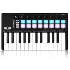 Controlador de teclado MIDI M-WAVE de 25 teclas com Bluetooth e pads