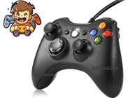 Controle Com Fio compativel Xbox E Pc Manete Joystick Notebook Preto Gamer