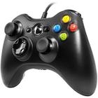 Controle compativel com Xbox 360 Pc Joystick Com Fio - Preto