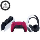 Controle Dualsense Cosmic Red + Base de Carregamento + Fone Pulse 3D Sony