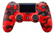 Controle Dualshock 4 Sem Fio Original Sony camuflado vermelho