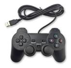 Controle Joystick Game C/ Fio Compatível Pc E P2 Cor Preto