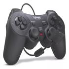 Controle Joystick Manete ps2 ps1 Plug And Play dualshock Preto com Fio