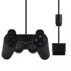 Controle Ps2 E Ps1 C/Fio Dualshock Analogico Preto Shinka