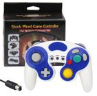 Controle Turbo Para Game Cube Nintendo Wii/U Switch Computador Branco + Azul