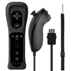 Controle Wii Remote Plus + Nunchuk Compatível Com Nintendo Wii e Wii U Preto