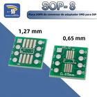 Conversor Adaptador SMD Para DIP SOP8 SSOP8 TSSOP8 Placa De Módulo 20 50 100pcs 0,65 Mm 1,27 Mm - others