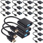 Conversor de adaptador HDMI para VGA Yunsailing, pacote com 20 unidades, preto