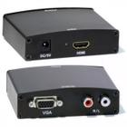 Conversor de video Entrada VGA para Saida HDMI com Áudio e fonte