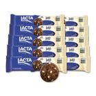 Cookies Laka Chocolate Branco e ao Leite Kit 10 packs de 80g