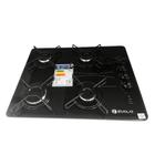 Cooktop 4 Bocas a Gás Braslar Pop com Mesa de Vidro Preto Bivolt