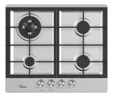 Cooktop 4 Bocas A Gas Inox Mega Chama 59,4x51,4cm - Midea