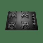 Cooktop 4 Bocas Continental a Gás de Vidro Temperado Preto (KC4GP)