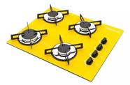 Cooktop 4 Bocas Ultra Chama Bivolt Amarelo Chamalux 083