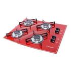 Cooktop 4Q Vidro Vermelho Safanelli