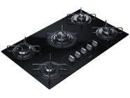 Cooktop 5 Bocas a Gás GLP Consul Vidro Temperado - Preto Acendimento Automático Facilite CD075AE