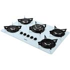 Cooktop 5 Bocas á Gás NV5TC Vidro Nardelli Branco