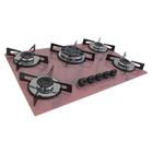 Cooktop 5 Bocas Tripla Chama Premium Chamalar - Marmorizado Rosa