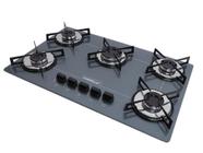 Cooktop 5 Bocas Ultra Chama Prata Chamalux