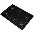 Cooktop 5 Bocas Vidro Preto - Fogatti