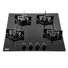 Cooktop a Gás 4 Bocas Glass 60g 59x52 Bivolt Tripla Chama Franke