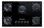 Cooktop A Gás 5 Bocas Metal E Vidro 73x46x8.6cm - Brastemp