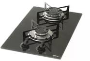 Cooktop a Gás Dois Queimadores de Mesa em Vidro Preto - Fischer