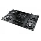 Cooktop à Gás Esmaltec Gourmet 5Q Tripla Chama Mesa Vidro Preto-Bivolt