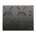 Cooktop a Gás Fischer Fit Line 4Q com 4 Bocas Preto