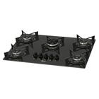 Cooktop a Gás Fischer Fit Line 5Q com 5 Bocas Preto