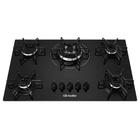 Cooktop à Gás Mesa Vidro Temperado 5 Bocas Mueller Preto Bivolt